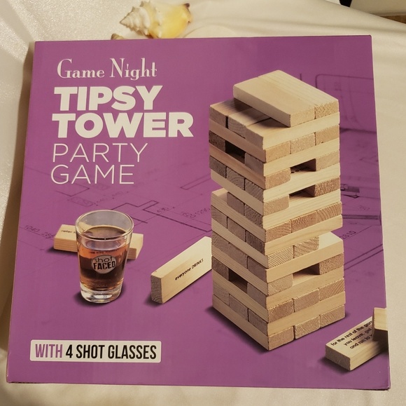 Party Supplies Game Night Tipsy Tower Jenga Drinking Game Poshmark
